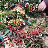 christmas wreath making